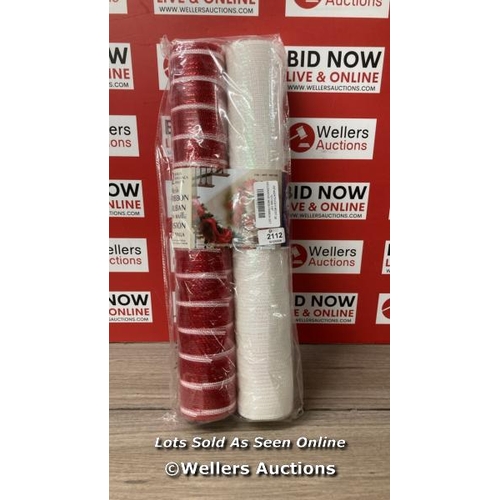 2112 - DECORATIVE MESH RIBBON SET / NEW AND SEALED / E61