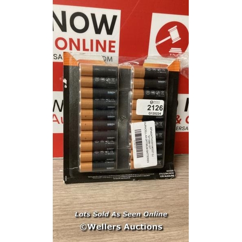 2126 - DURACELL AA OPTIMUM BATTERIES / SEE IMAGES / E62