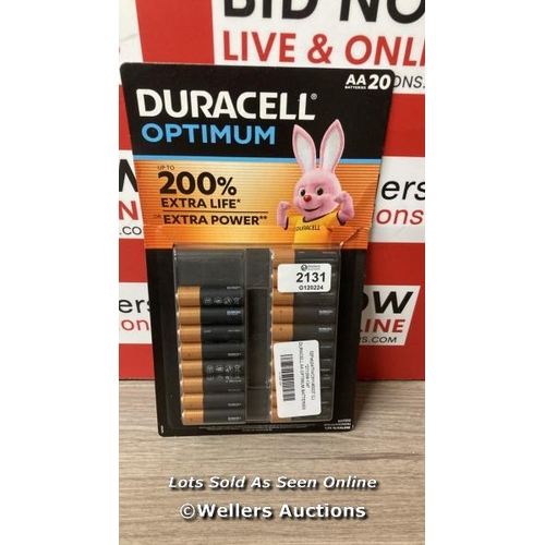 2131 - DURACELL AA OPTIMUM BATTERIES / SEE IMAGES / E62