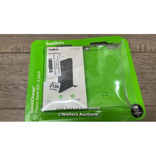 2136 - BELKIN 10K POWERBANK SET / ONE ONLY / UNTESTED / E17