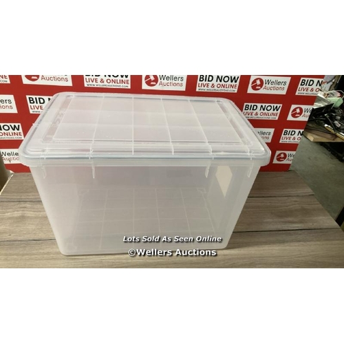 2141 - IRIS 70L STORAGE BOX / MISSING SECURING CLIPS / E17