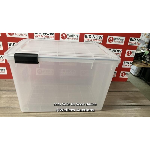 2141 - IRIS 70L STORAGE BOX / MISSING SECURING CLIPS / E17