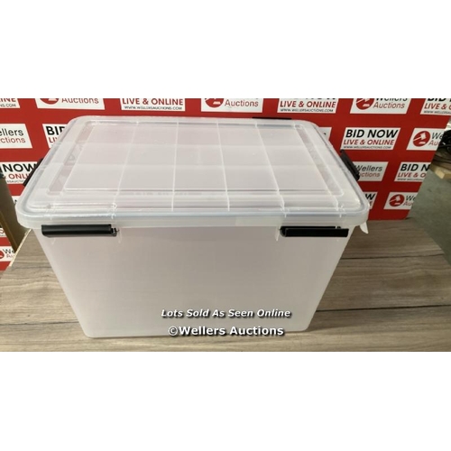 2142 - IRIS 70L STORAGE BOX / MISING ONE SECURING CLIP / E17