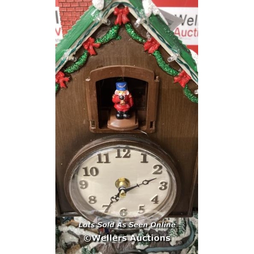 2153 - MUSICAL CUCKOO CLOCK / UNTESTED / WITHOUT POWER SUPPLY / SIGNS OF USE / MISSING DOOR / DAMAGED / E18