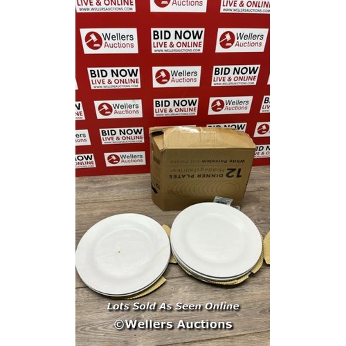 2158 - E/D DINNER PLATE 12PK / SIGNS OF USE / 6 ONLY / E18