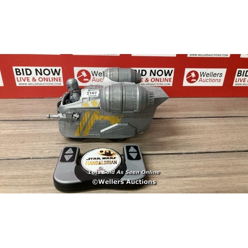 2167 - STAR WARS REMOTE CONTROL CAR / VERY MINIMAL SIGNS OF USE / MISSING ONE TYRE / E18