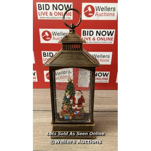 2208 - 13 INCH (35CM) CHRISTMAS SCENE LANTERN WITH LED LIGHTS / MINIMAL SIGNS OF USE / D2