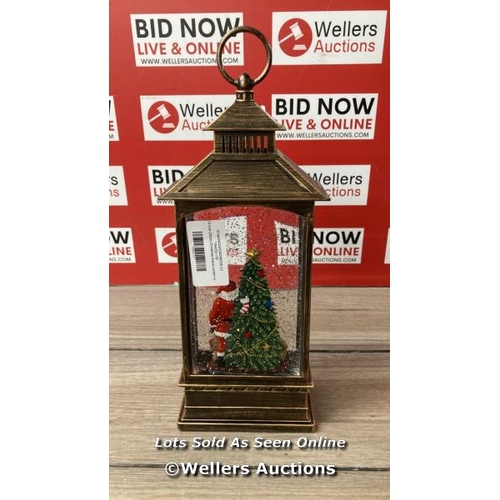 2208 - 13 INCH (35CM) CHRISTMAS SCENE LANTERN WITH LED LIGHTS / MINIMAL SIGNS OF USE / D2