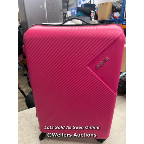 2244 - AMERICAN TOURISTER JETDRIVER LARGE 4 WHEEL SPINNER CASE / SIGNS OF USE / APPEARS IN GOOD CONDITION /... 