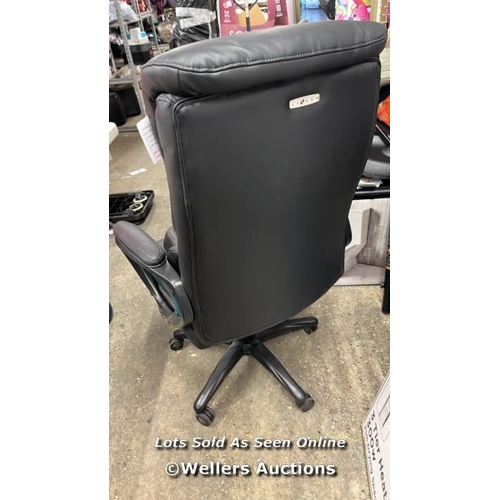 2249 - LAZYBOY OFFICE CHAIR / SIGNS OF USE / LEATHER IN GOOD CONDITION / DAMAGED