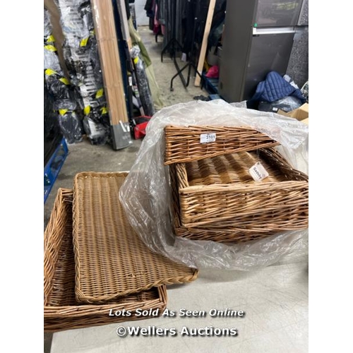 3101 - 6X WICKER BAKERY TRAYS / C30