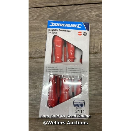 3111 - SILVERLINE INSULATED SCREWDRIVER 5 PC SET / NEW / C31