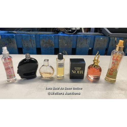 3667 - BAG OF PART USED PERFUMES AND FRAGRANCES INCL. GUESS AND CHANEL