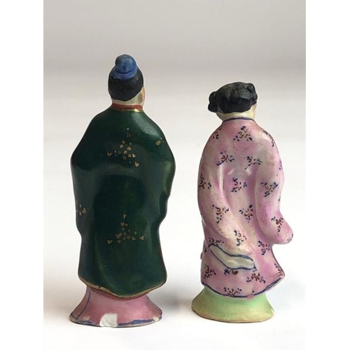 11 - Eight Chinese miniature hand painted figurines representing the eight immortals, tallest 7cm high / ... 