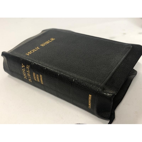 21 - Cambridge University press Bible with inscription dated 1942 , small book of Robert Burns poems, pew... 