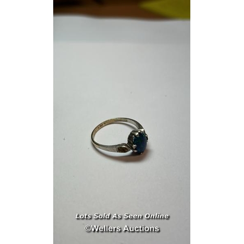 162 - Gold, Silver, and Opal stone ring / SF