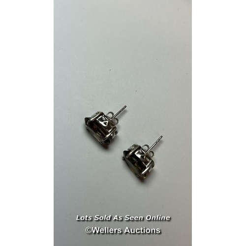 165 - Pair of quartz and silver earings / SF