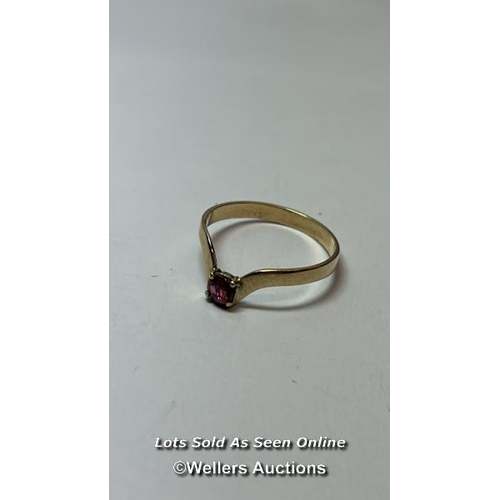 197 - 1.18g solitair wishbone ring / SF