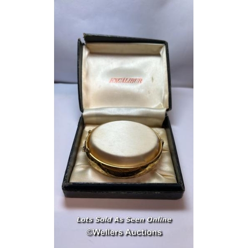 200 - Rolled gold bangle with Excaliber box / SF