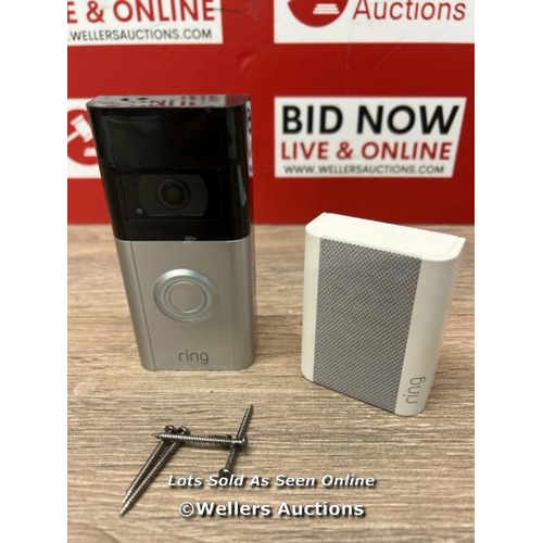 8036 - RING RVD3 DOORBELL 3 WITH CHIME VIDEO / SIGNS OF USE / UNTESTED / INCOMPLETE / SEE IMAGES FOR CONTEN... 