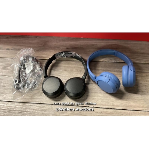 8081 - 3X HEADPHONES INCL. SONY & SENNHEISER / UNTESTED / G44