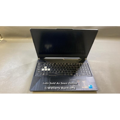 9627 - ASUS TUF GAMING LAPTOP MODEL FX506H / 16GB RAM / 1TB + 500GB HD / I5-11400H @ 2.70GHZ / SN: R6NRCX00... 