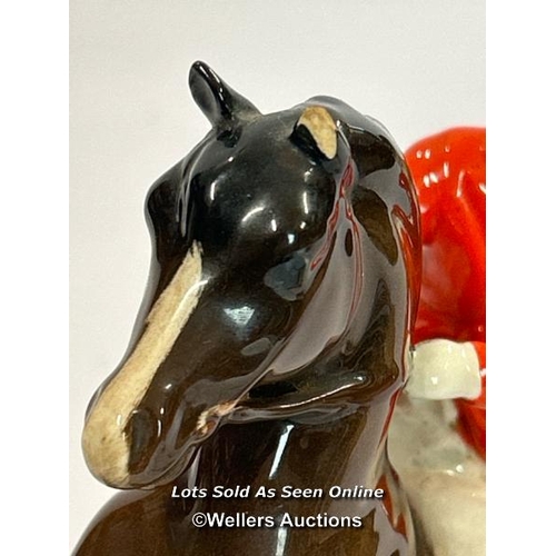 49 - Rare Beswick 'Huntsman On Rearing Horse' No. 868, 25cm high, damage to one of the horses ears / AN9