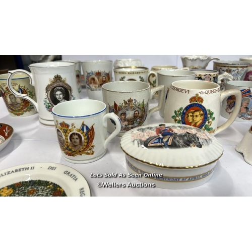 69 - A large collection of commemorative ware from Queen Victoria to Queen Elizabeth II / AN14