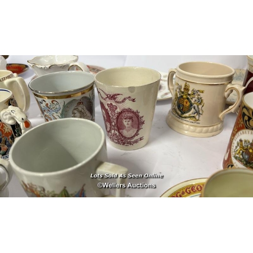 69 - A large collection of commemorative ware from Queen Victoria to Queen Elizabeth II / AN14