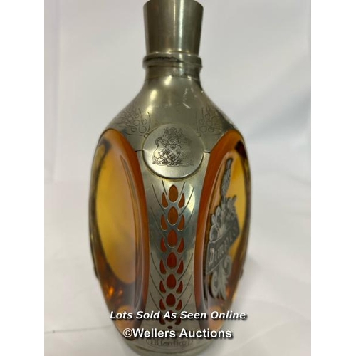 75 - Dimple Haig 12yr whisky in decorative pewter bottle (opened) with a bottle of Dimple 15yr whisky, 37... 