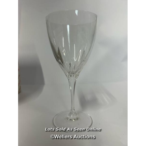 79 - Six lead crystal wine glasses, boxed / AN17