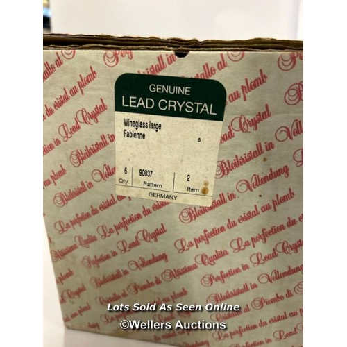 79 - Six lead crystal wine glasses, boxed / AN17