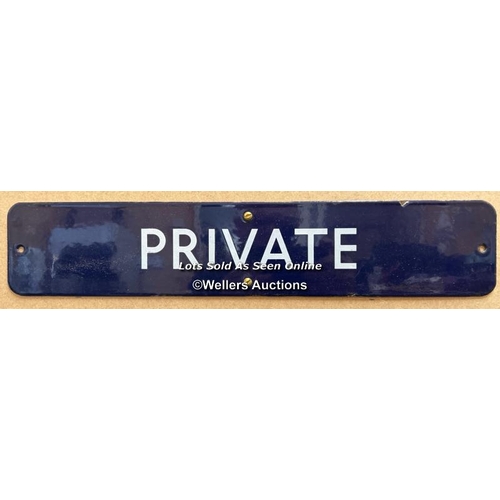 131 - Vintage blue enamel railway sign 