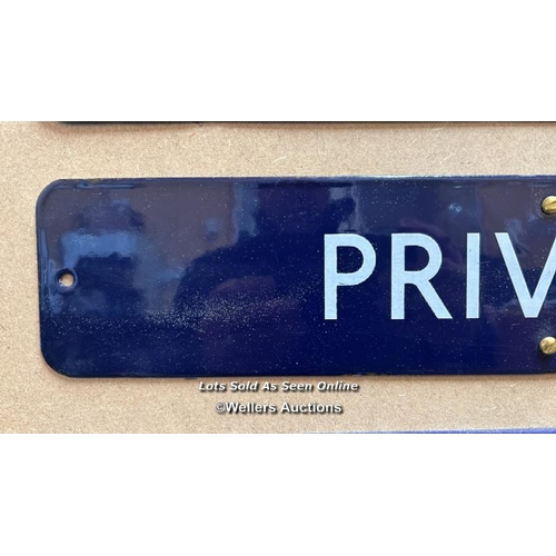 131 - Vintage blue enamel railway sign 