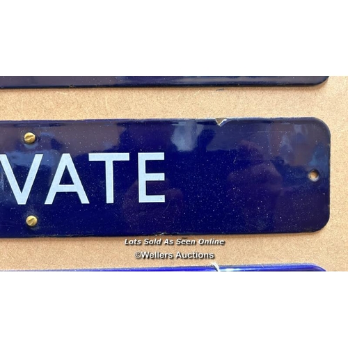 131 - Vintage blue enamel railway sign 