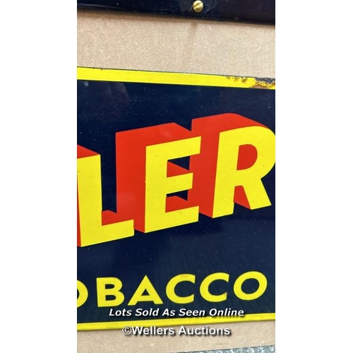 134 - Vintage enamel tobacco sign 