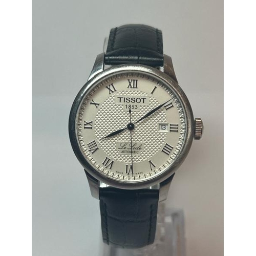 215 - Gents Tissot Le Locle stainless steel automatic watch with original leather strap, no.L164/264-1 / S... 