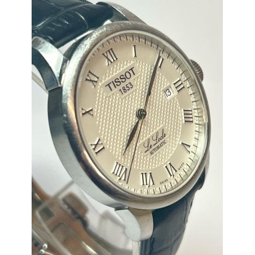 215 - Gents Tissot Le Locle stainless steel automatic watch with original leather strap, no.L164/264-1 / S... 