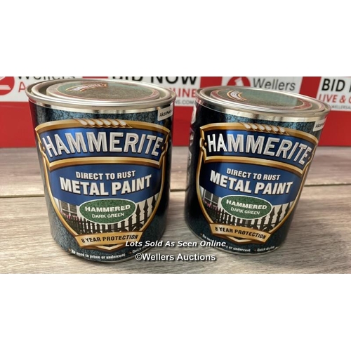 5236 - METAL PAINT HAMMERED DARK GREEN 750ML 5092823 HAMMERITE QUALITY PRODUCT / G71