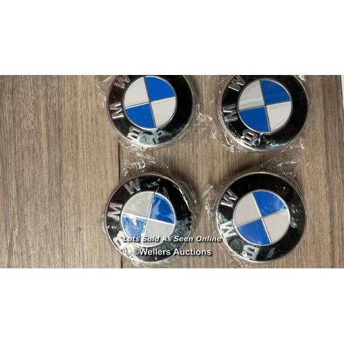 5252 - SET OF 4 BMW FLOATING ALLOY WHEEL CENTRE CAPS HUB CENTER RIMS 68MM / G54