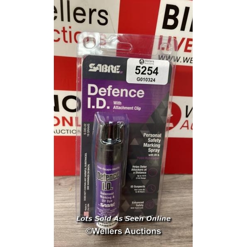 5254 - SABRE SABRE-SDID-22 UK LEGAL CRIMINAL IDENTIFIER SELF-DEFENCE SPRAY, UV AND PUR / G54