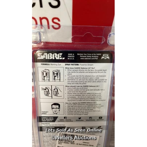 5254 - SABRE SABRE-SDID-22 UK LEGAL CRIMINAL IDENTIFIER SELF-DEFENCE SPRAY, UV AND PUR / G54