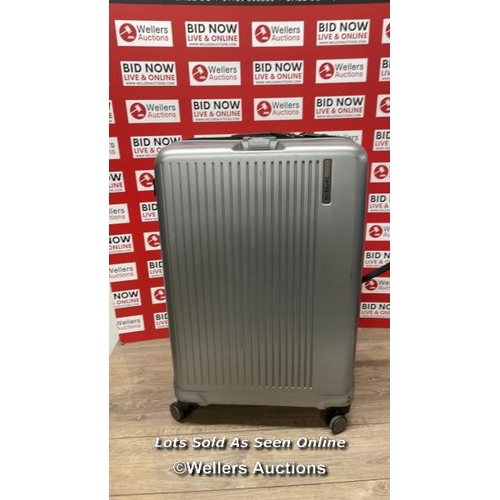 4006 - SAMSONITE AMPLITUDE LARGE HARDSIDE CASE / SIGNS OF USE / DAMAGED HANDLE / COMBINATION UNLOCKED / P5