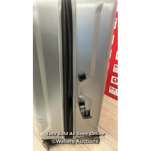 4006 - SAMSONITE AMPLITUDE LARGE HARDSIDE CASE / SIGNS OF USE / DAMAGED HANDLE / COMBINATION UNLOCKED / P5