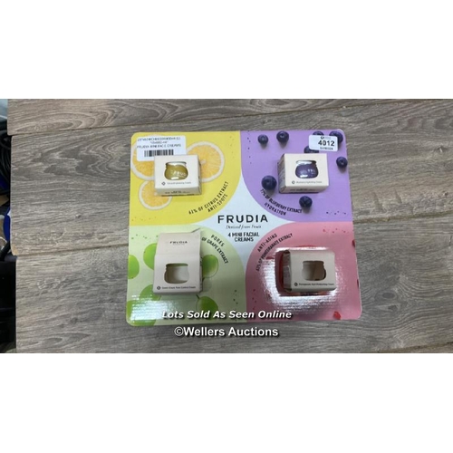 4012 - FRUDIA MINI FACE CREAMS / NEW BUT INCOMPLETE / C16