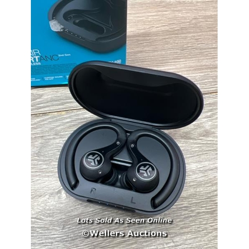 8006 - JLAB EPIC AIR SPORT ANC TRUE WIRELESS EARBUDS IN BLACK / POWERS UP & CONNECTS TO BLUETOOTH WITH SOUN... 