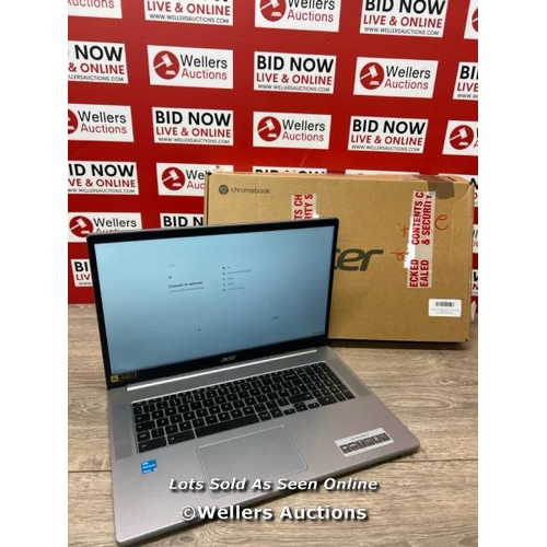 8008 - ACER 317 PENT 5 128 NX.AQ2EK.002 CHROMEBOOK / POWERS UP / MINIMAL SIGNS OF USE / UNLOCKED / SEE IMAG... 