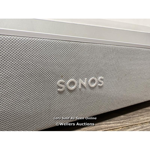 8010 - SONOS BEAM SOUNDBAR / POWERS UP & CONNECTS VIA SONOS APP WITH SOUND / SIGNS OF USE / SLIGHT MARKS ON... 