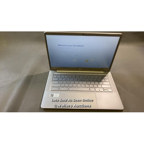 9653 - HP CHROMEBOOK / 14AND006AU / SN: 5CD13733GH / RESTORED TO FACTORY DEFAULTS