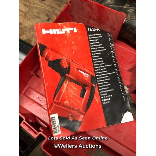 107 - HILTI WSR650 A HAMMER DRILL WITH GENERIC BATTERY, IN CASE